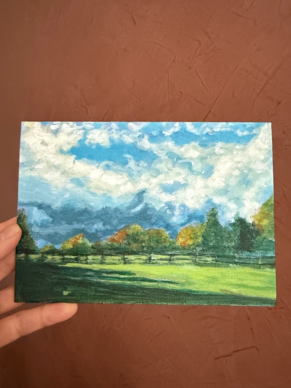 Blue Sky Landscape Canvas Wall Art - Unbranded